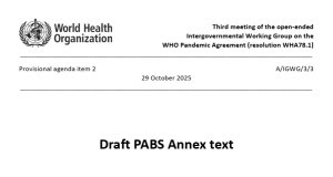 「パンデミック協定」の完成に向けて進む政府間作業部会交渉